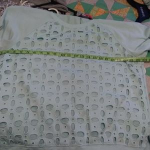 Light Blue Eyelet Sweater